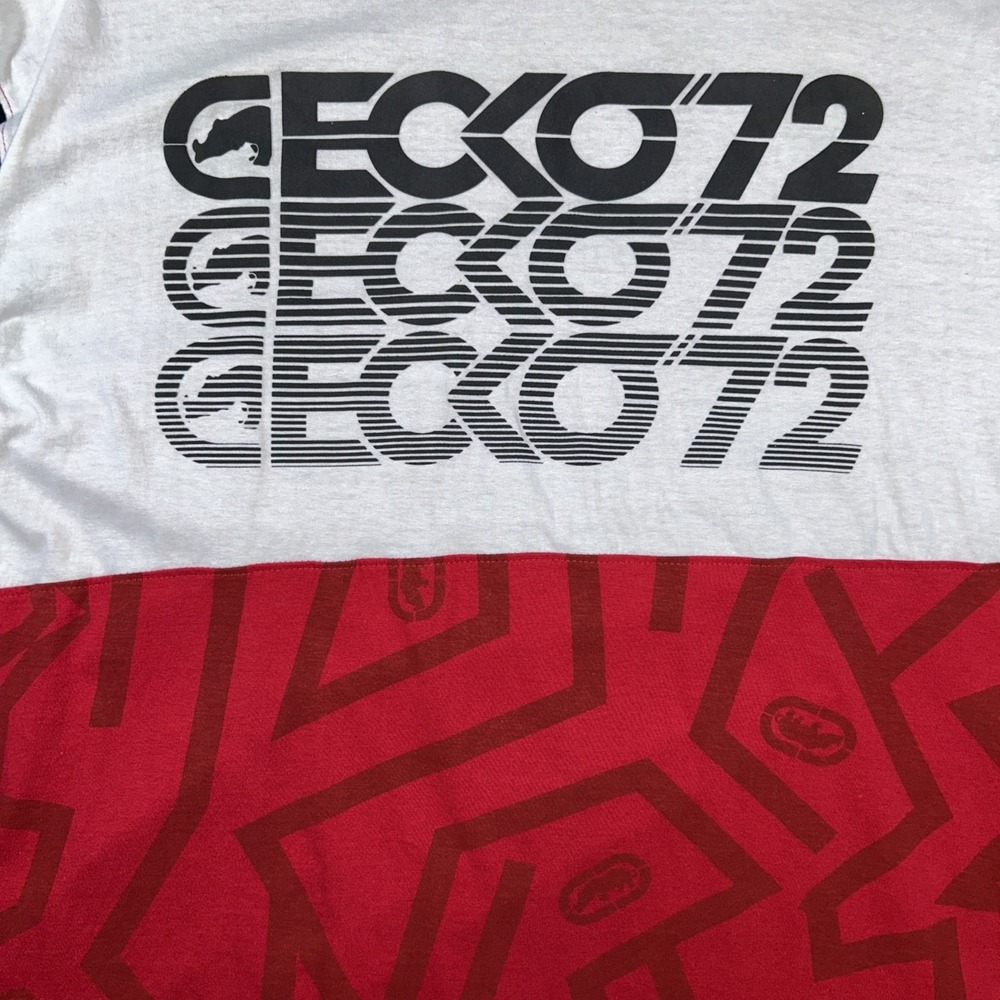 Vintage Ecko Unltd 72 T-Shirt Men's 2XL Red & Black Short Sleeve Rhino Y2K - Picture 8 of 9